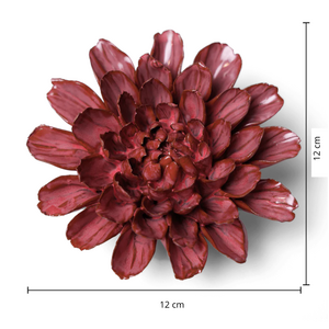 Keramiek Wandbloem Blush Pink Star Dahlia afmetingen