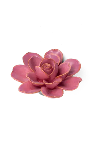 Keramiek Wandbloem Blush Pink Tahitian Gardenia zij