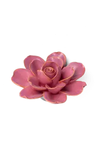 Keramiek Wandbloem Blush Pink Tahitian Gardenia zij