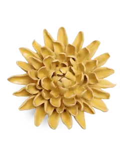 Keramiek Wandbloem Buttercup Yellow Chrysanthemum - afbeelding 1
