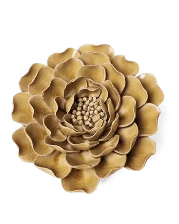 Keramiek Wandbloem Caramel Charm Pioenroos