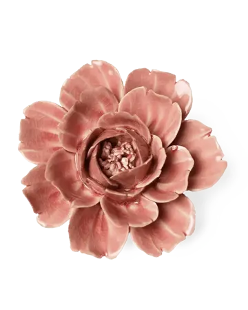 Keramiek Wandbloem Champagne Pink Rose - afbeelding 1