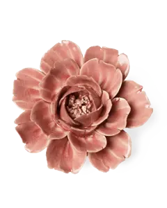 Keramiek Wandbloem Champagne Pink Rose - afbeelding 1