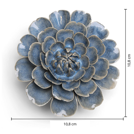 Keramiek Wandbloem Fancy Blue Fiesta Marigold maat