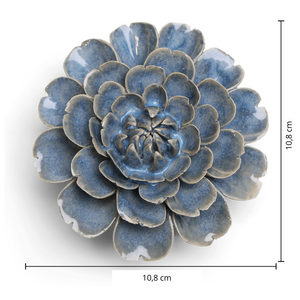 Keramiek Wandbloem Fancy Blue Fiesta Marigold maat