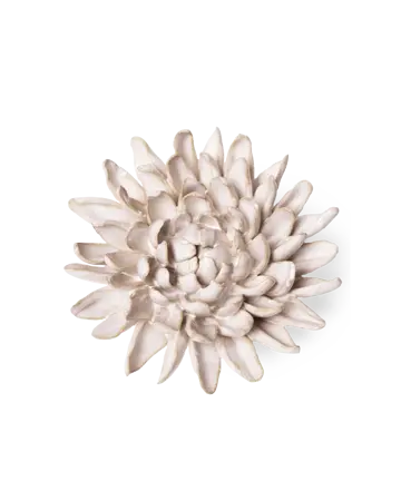Keramiek Wandbloem Ivoor Chrysant 