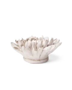 Keramiek Wandbloem Ivoor Chrysant zijkant