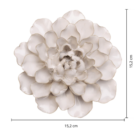 Keramiek Wandbloem Ivoor European Waterlelie maat