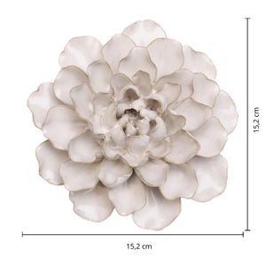 Keramiek Wandbloem Ivoor European Waterlelie maat