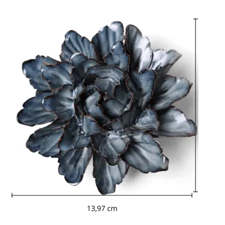 Keramiek Wandbloem Navy Sorbet Peony - afbeelding 4