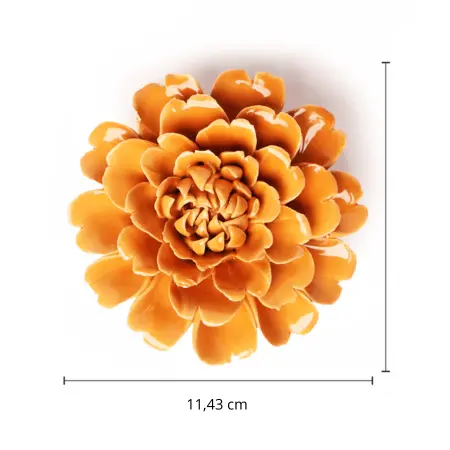 Keramiek Wandbloem Orange Fiesta Marigold - afbeelding 4