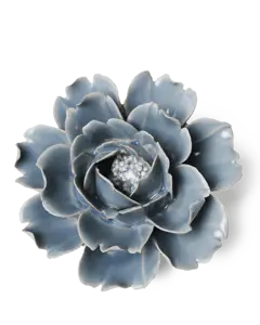 Keramiek Wandbloem Pastel Blauwe Roos