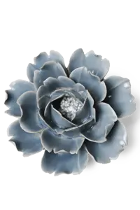 Keramiek Wandbloem Pastel Blue Rose - afbeelding 1