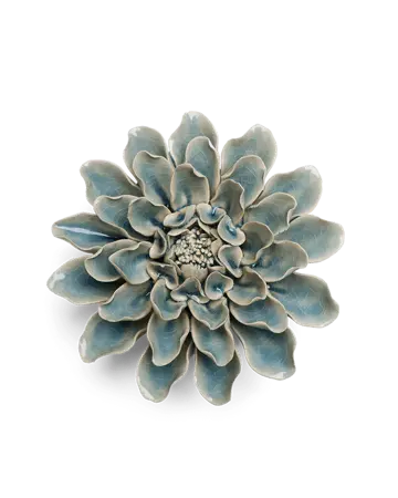 Keramiek Wandbloem Dahlia Blauw