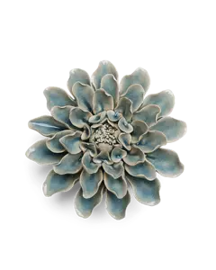 Keramiek Wandbloem Dahlia Blauw
