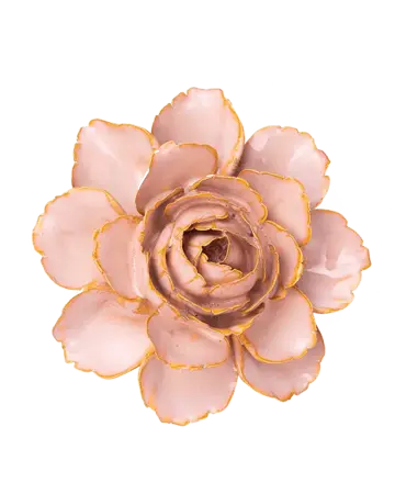 Keramiek Wandbloem Rose Pink Camellia