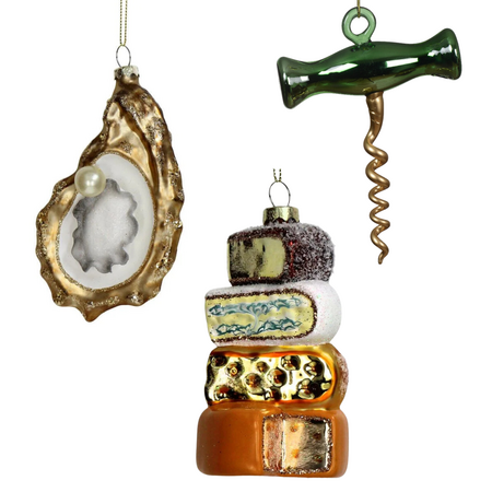 Kerstbal Pakket eten luxe- 3 stuks