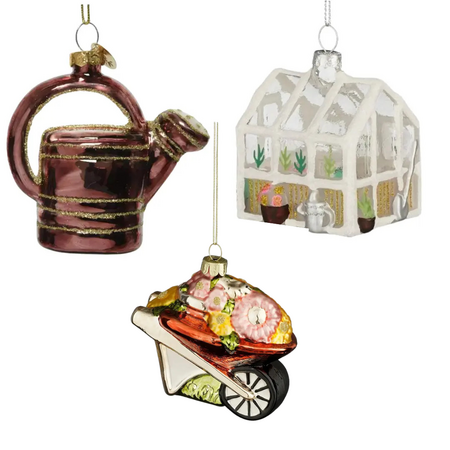 Kerstbal Pakket Tuinieren - 3 stuks