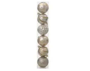 Kerstbal plastic d15cm 6st parel - afbeelding 1