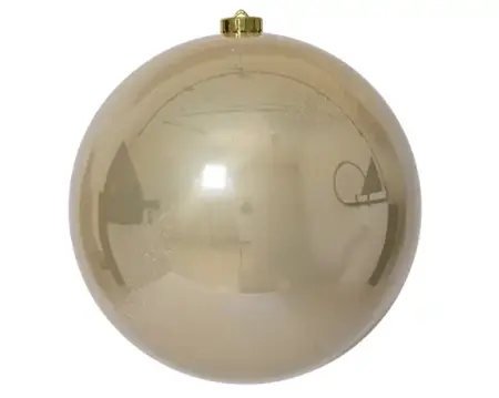 Kerstbal plastic d20cm glans parel