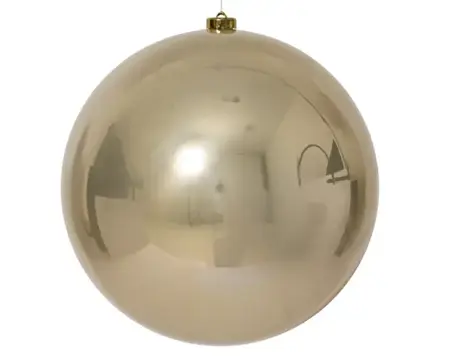 Kerstbal plastic d25cm glans parel - afbeelding 1