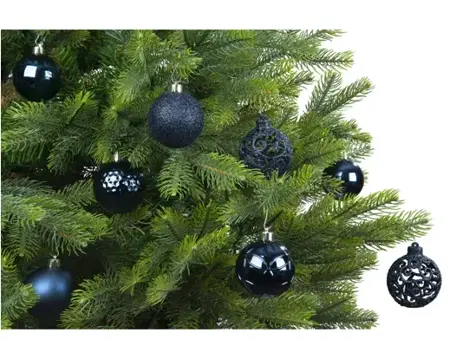 Kerstbal plastic d6cm 37st nachtblauw - afbeelding 2