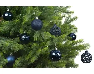 Kerstbal plastic d6cm 37st nachtblauw - afbeelding 2