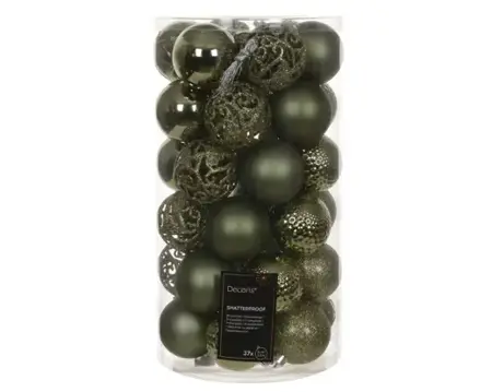 Kerstbal plastic d6cm 37st rosemarijn - afbeelding 1