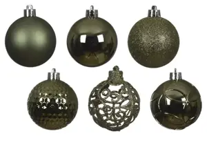 Kerstbal plastic d6cm 37st rosemarijn - afbeelding 2