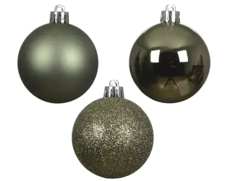 Kerstbalmix plc d3cm 14st rosemarijn - afbeelding 2