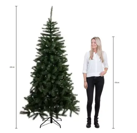 Kunstkerstboom forest frosted slim d130xh230cm groen - afbeelding 3