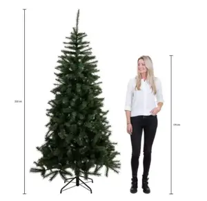 Kunstkerstboom forest frosted slim d130xh230cm groen - afbeelding 3