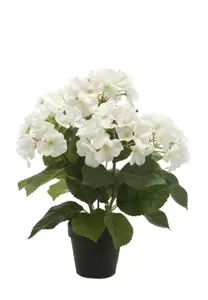 Kunstplant in Pot Hortensia Hydrangea Creme 40cm