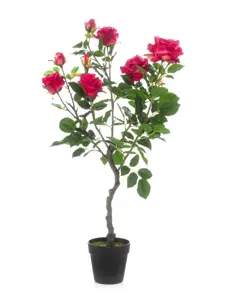Kunstplant in Pot Roos op Stam Roze 85cm