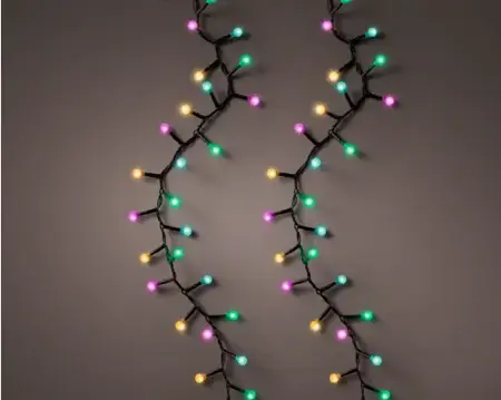 LED cherry lights 11m zwart soft multi color - afbeelding 2