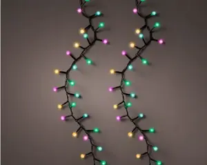 LED cherry lights 11m zwart soft multi color - afbeelding 2
