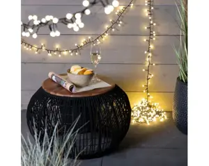 LED cherry lights 750cm zwart warm wit - afbeelding 4