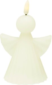 Ledkaars engel 11cm wit - assortiment - afbeelding 2
