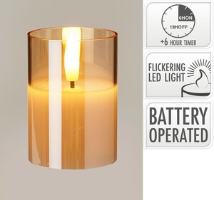Ledkaars in glas 7cm - afbeelding 2