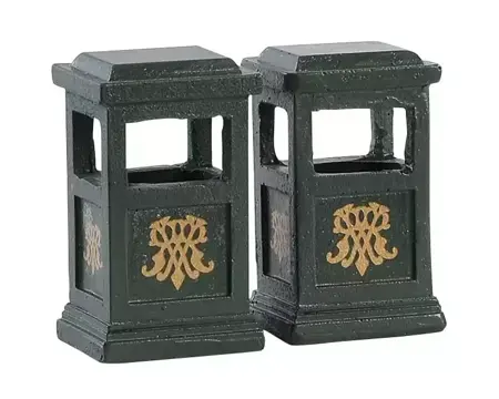 Lemax Green trash can
