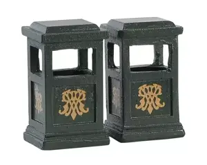Lemax Green trash can