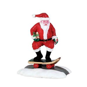 Lemax Skateboard santa