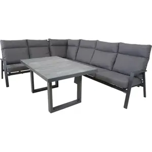 Lesli Living Lounge Tuintafel 2.0 Prato 140cm met loungebank