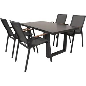 Lesli Living Lounge Tuintafel Monaco 140cm met stoelen