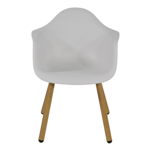 Lesli Living stoel montreux wit voorkant