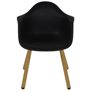 Lesli Living stoel montreux zwart voorkant
