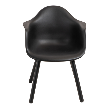 Lesli Living stoel montreux zwart/zwart voorkant