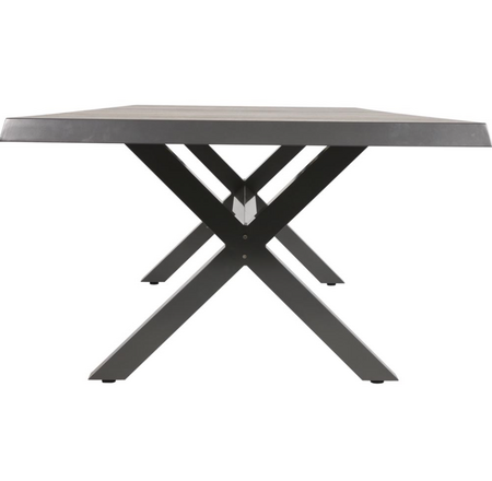 Lesli Living Tuintafel Castilla Negro Kruispoot voorkant