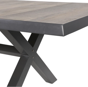 Lesli Living Tuintafel Castilla Negro Kruispoot detail