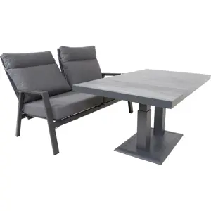 Lesli Living Tuintafel Verstelbaar 2.0 Prato 140cm met loungebank